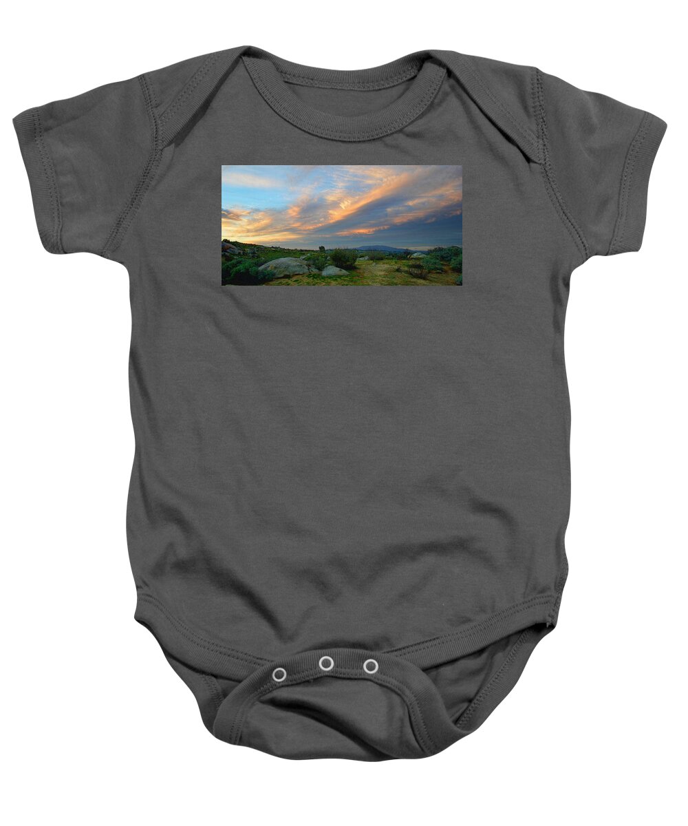 Majestic Sky Baby Onesie featuring the photograph The Wonders Of Sunset by Glenn McCarthy Art and Photography