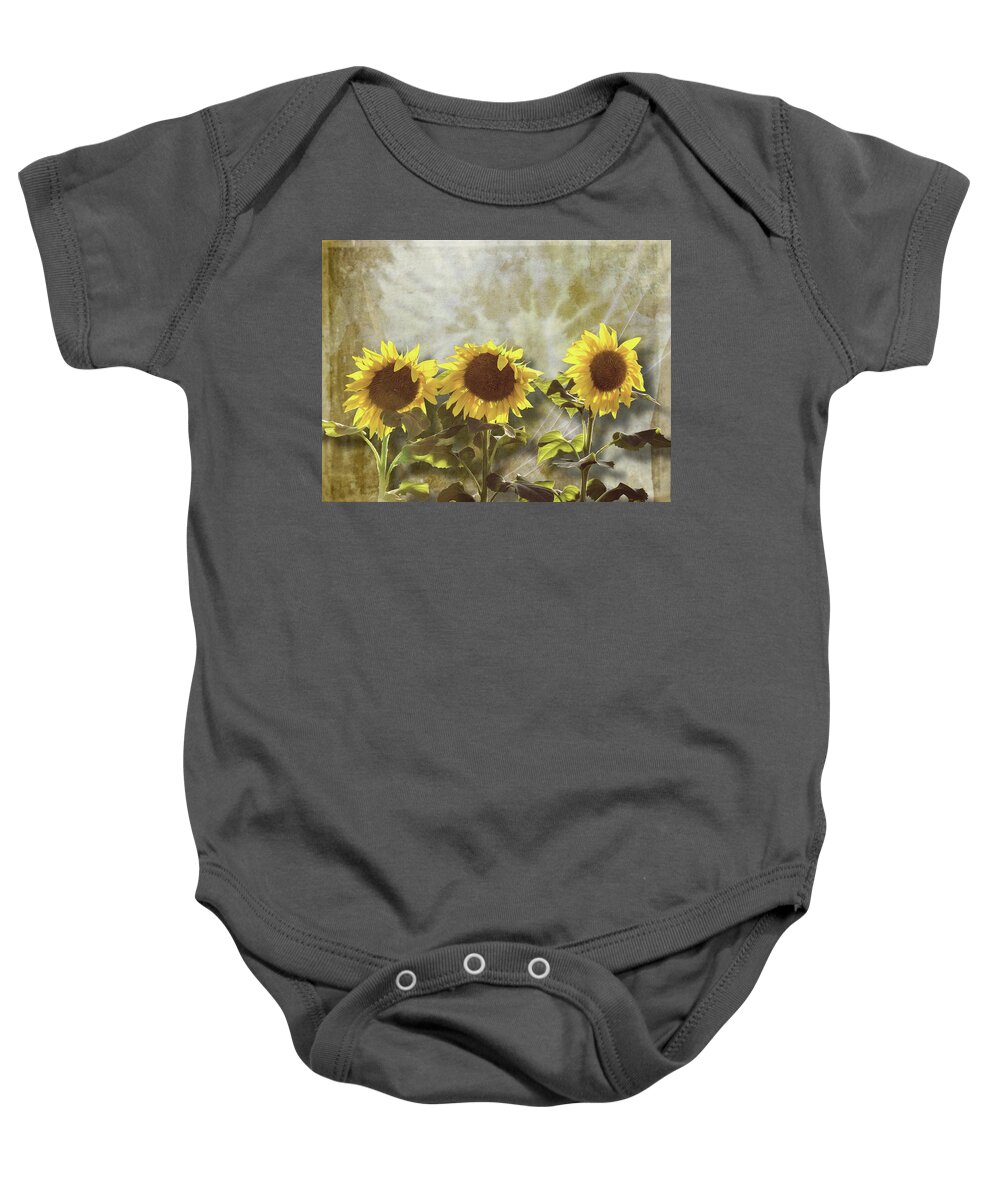 Texture Baby Onesie featuring the photograph Three in the Sun by Melinda Ledsome