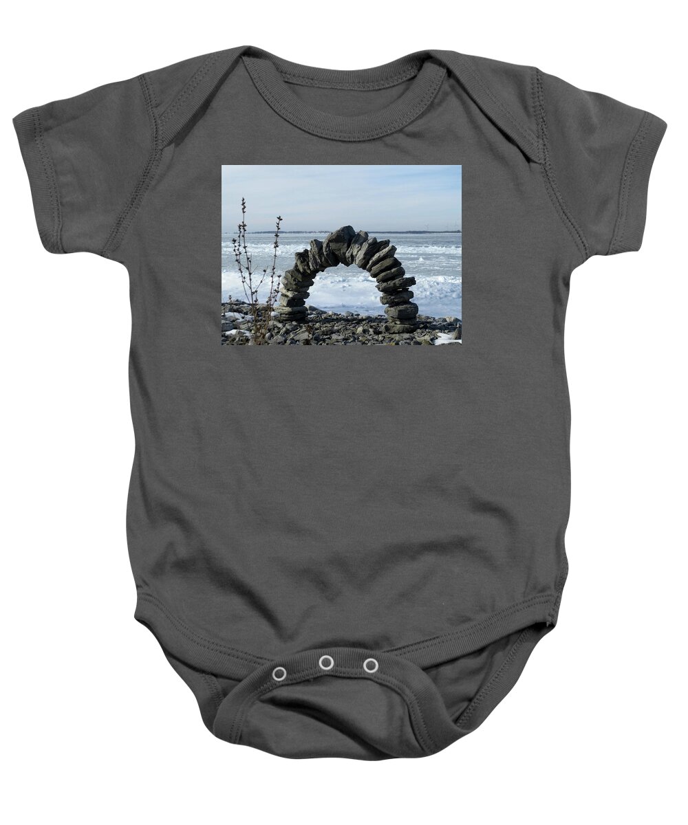 Tibbetts Point Baby Onesie featuring the photograph Tibbetts Point Arch by Dennis McCarthy
