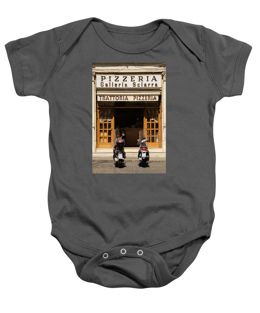 Rome Baby Onesie featuring the photograph Time for pizza by Ian Middleton