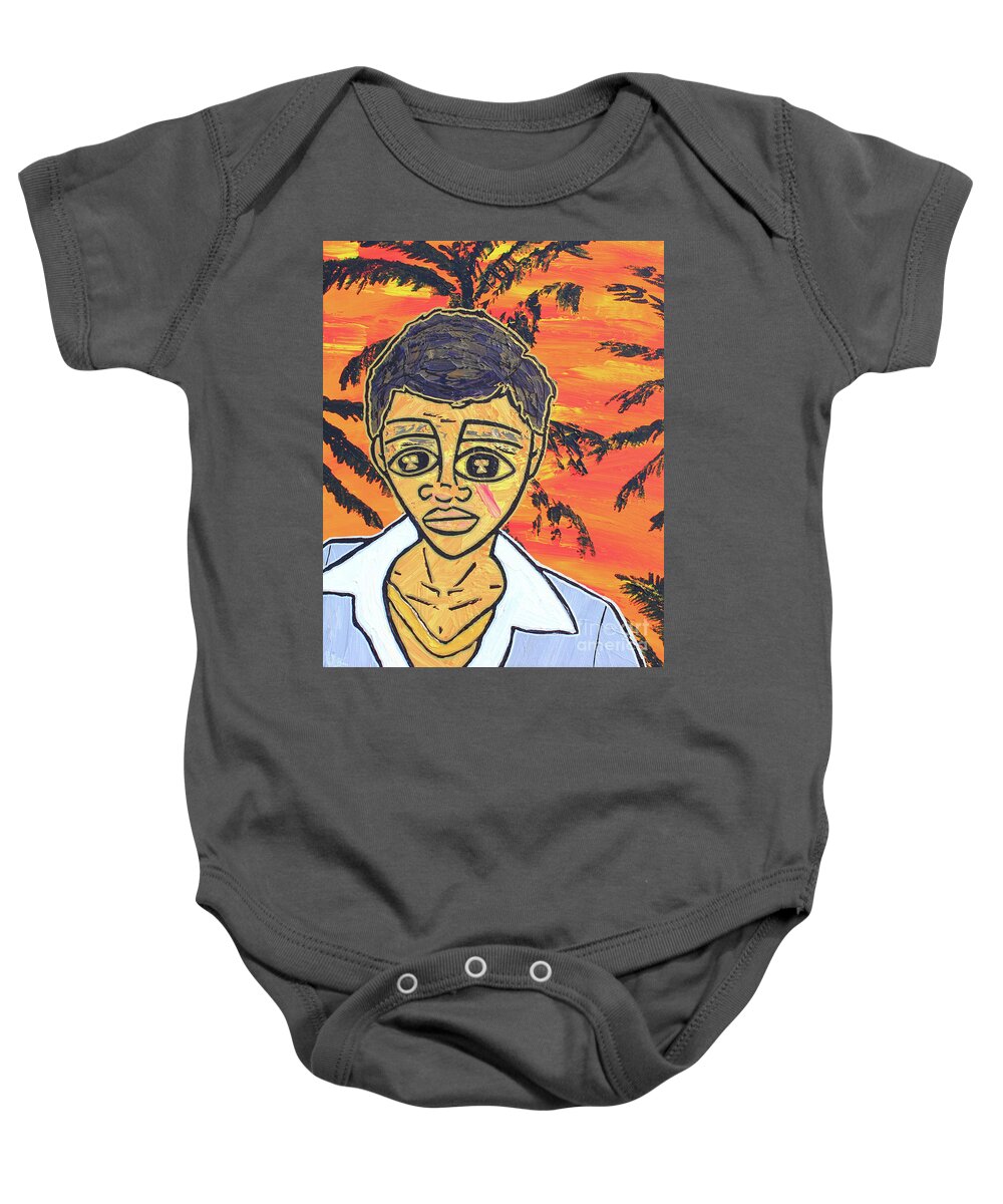 Painting - Acrylic Baby Onesie featuring the painting Tony by Odalo Wasikhongo
