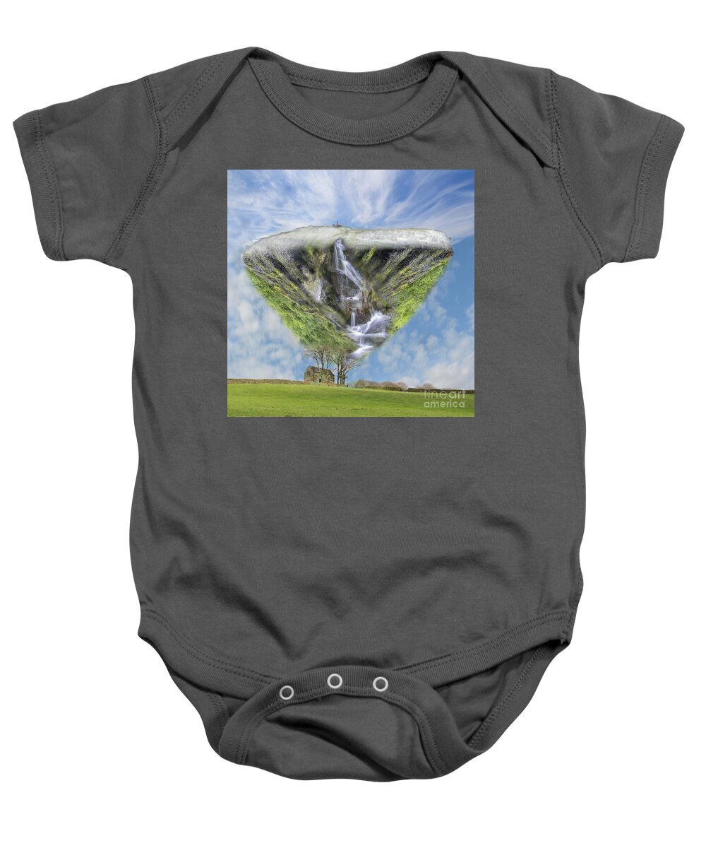 Surreal Baby Onesie featuring the digital art Top of the world by Steev Stamford