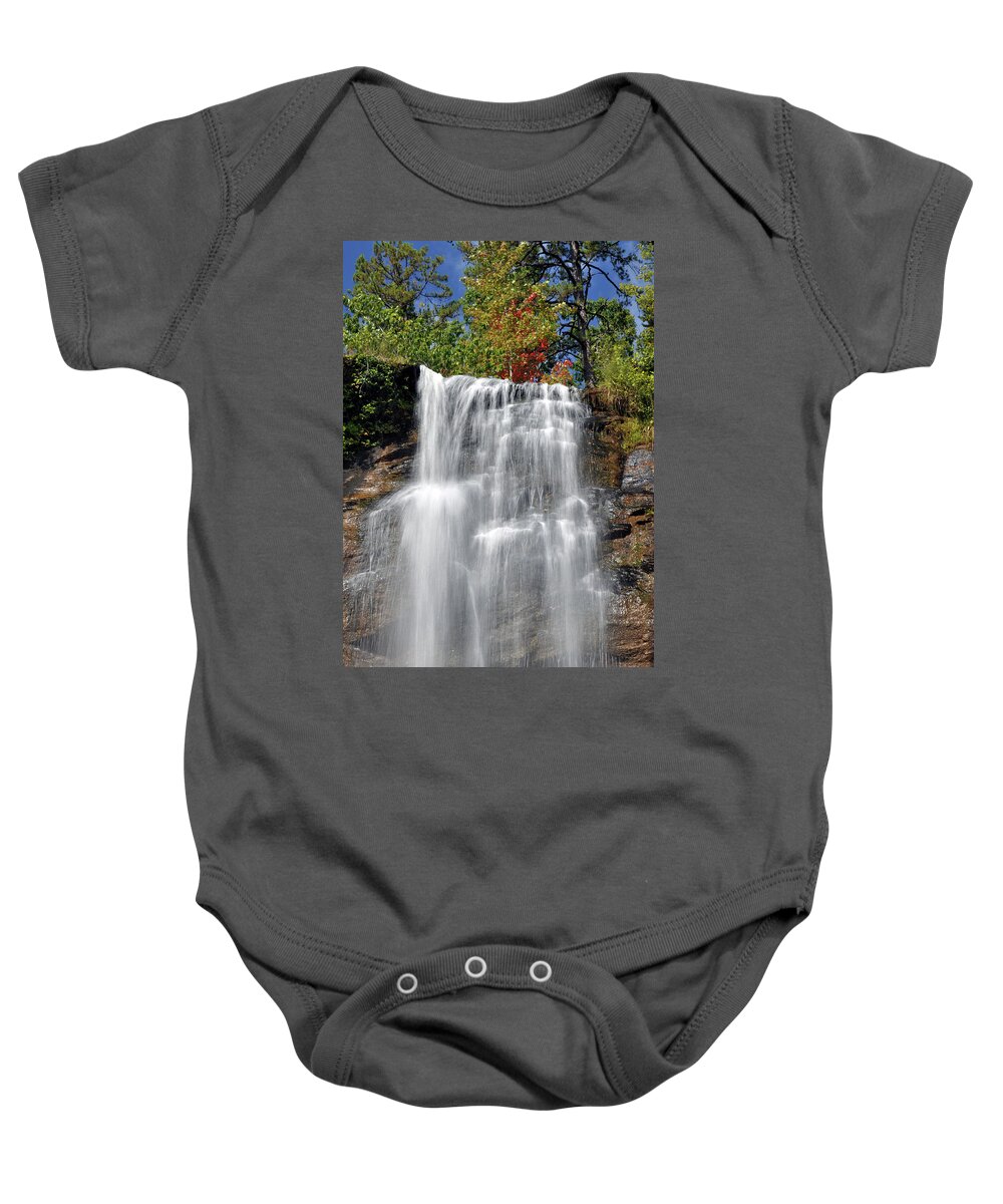Nature Baby Onesie featuring the photograph Top of Toccoa Falls by Kay Lovingood