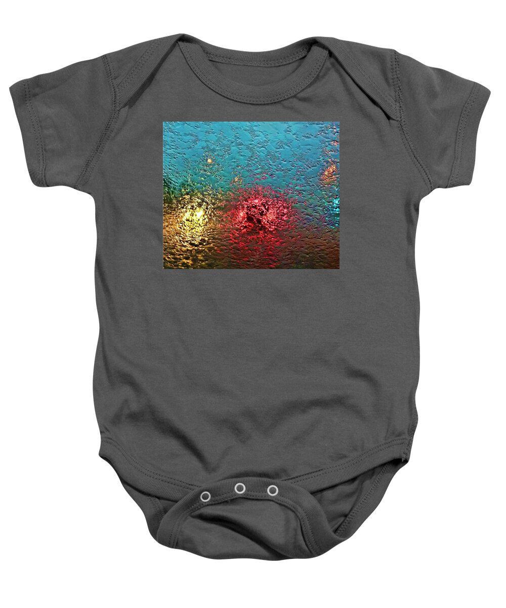Nature Baby Onesie featuring the photograph Traffic in Torrential Rain by Rhonda McDougall