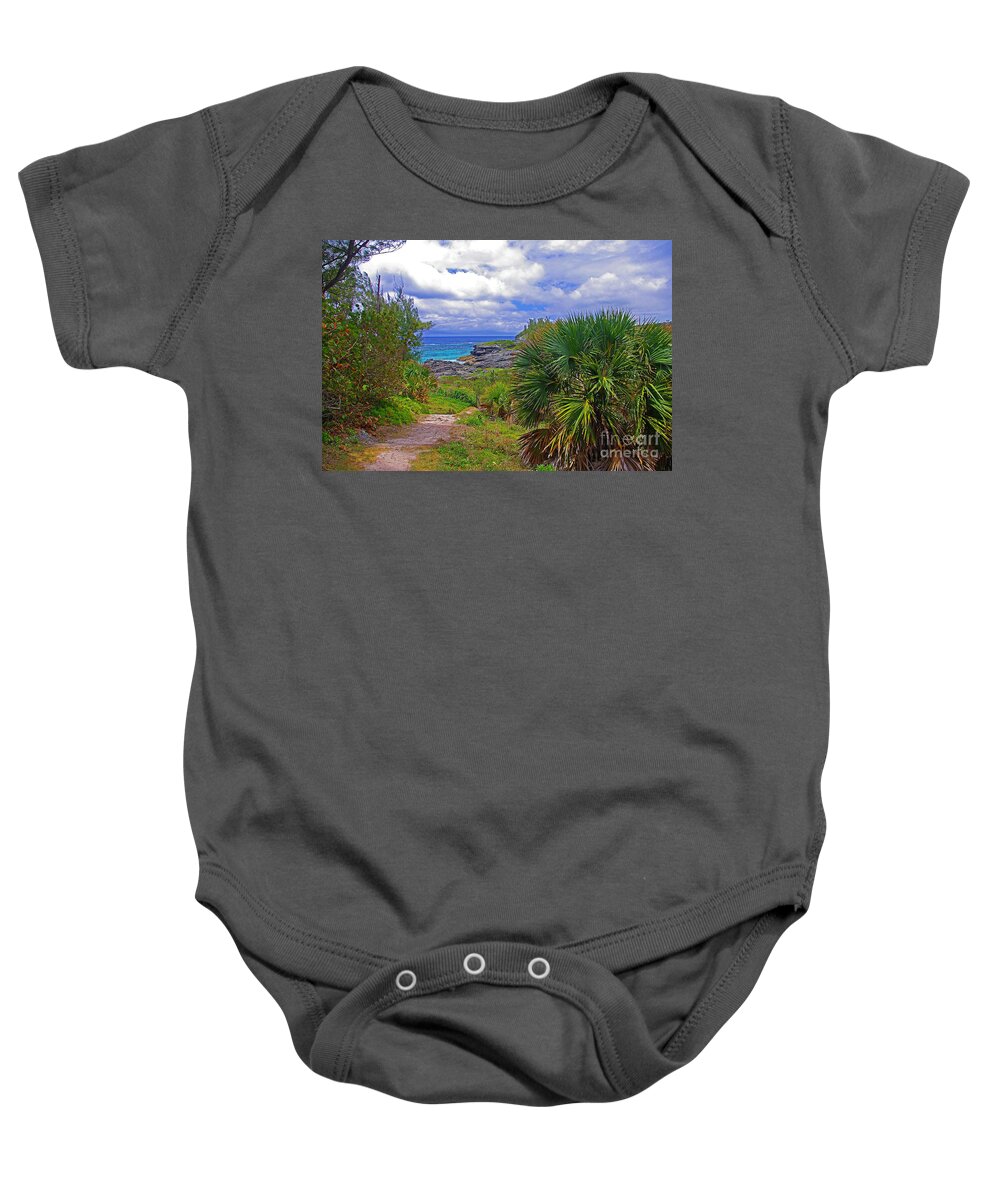 Bermuda Baby Onesie featuring the photograph Trail To A Bermuda Beach by Rich Walter