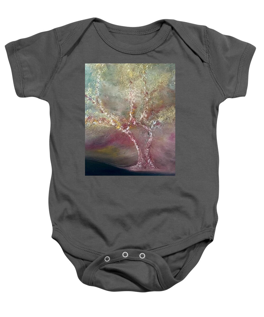 Tree Baby Onesie featuring the painting Tree by Dennis Ellman