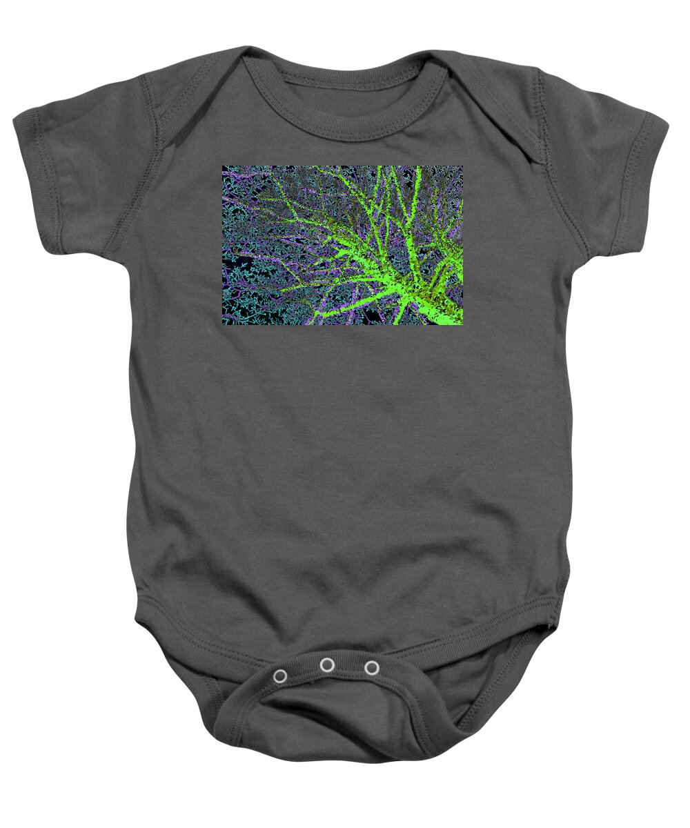 Abstract Baby Onesie featuring the painting Tree-mendous by Bruce Nutting