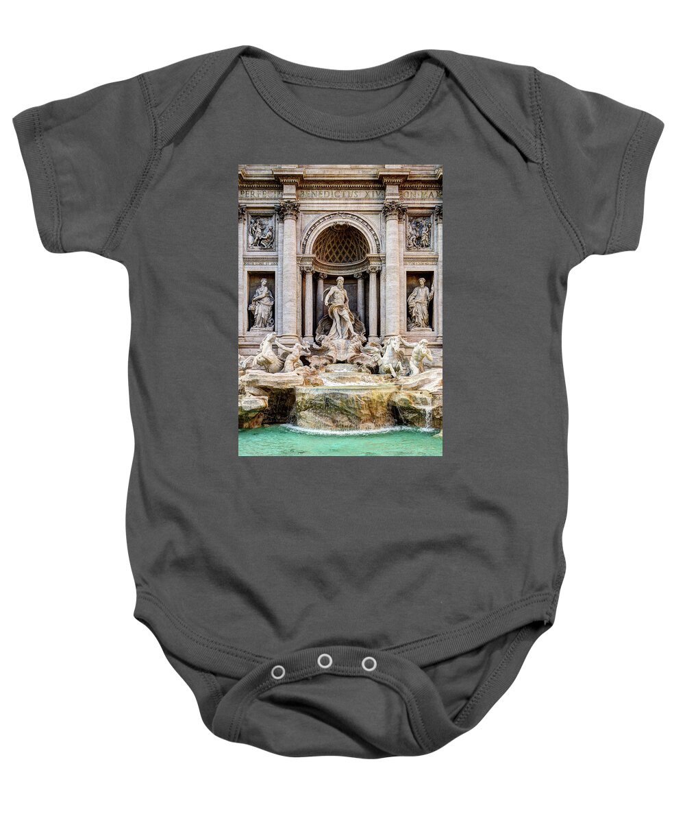 Fontana Di Trevi Baby Onesie featuring the photograph Trevi FOuntain by Weston Westmoreland