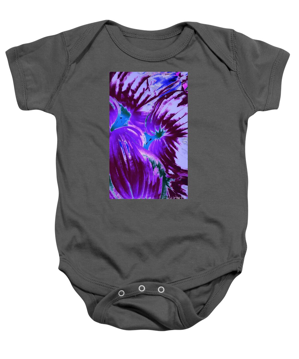 Abstract Baby Onesie featuring the photograph Tropical Trendsetter by Rachel Hannah