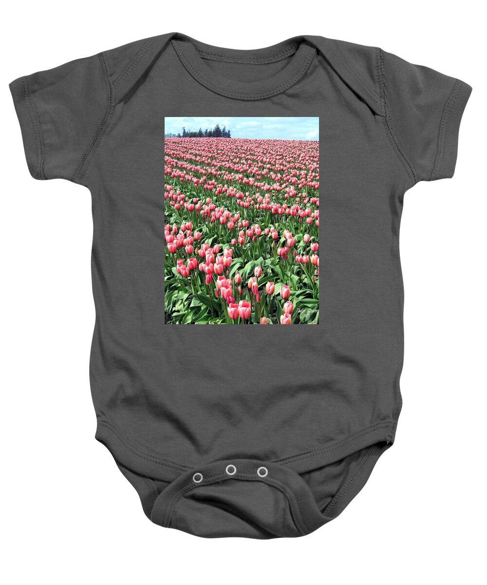 Agriculture Baby Onesie featuring the photograph Tulip Town 14 by Will Borden