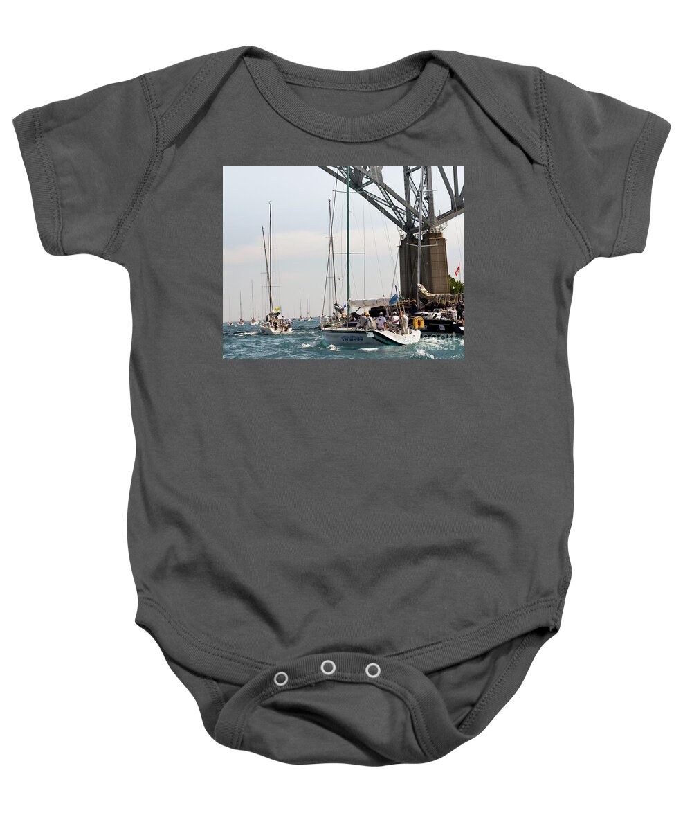 Bells Beer Bayview Mackinac Race Baby Onesie featuring the photograph Twisted by Randy J Heath