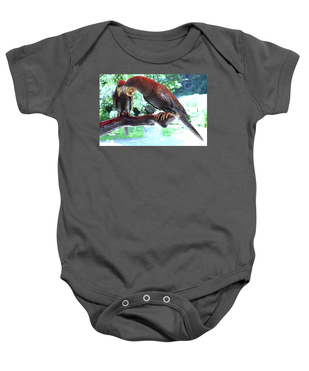 Eagle Baby Onesie featuring the photograph Two Eagles - Ein Adler-Paar by Eva-Maria Di Bella