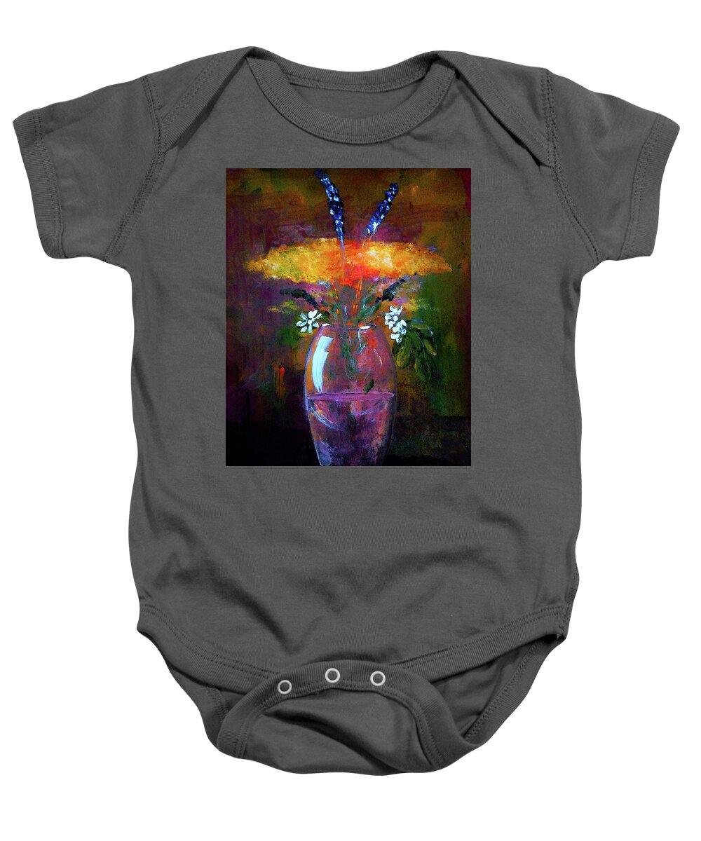 Two Baby Onesie featuring the painting Two Four Two by Lisa Kaiser