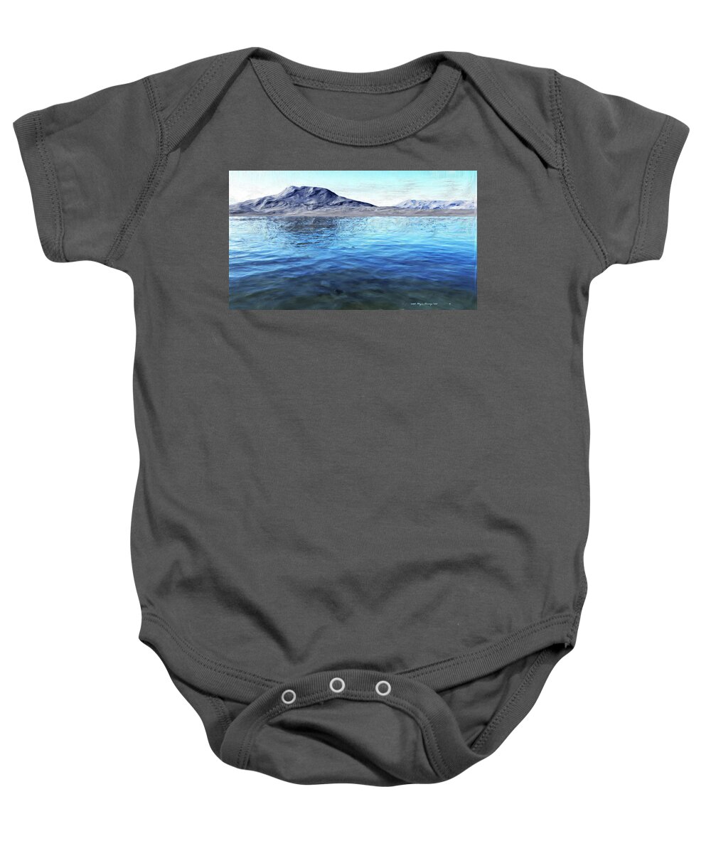 Two Lakes Provincial Park Baby Onesie featuring the painting Two Lakes by Wayne Bonney