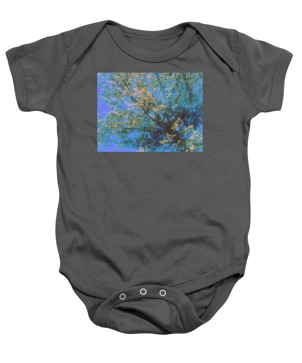 Tree Baby Onesie featuring the photograph Underwater Sky by Andy Rhodes