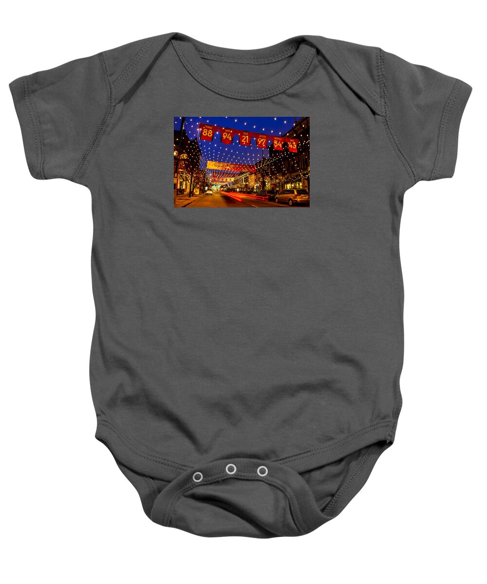 Bronco Country Baby Onesie featuring the photograph United in Orange in Broncos Country by Teri Virbickis