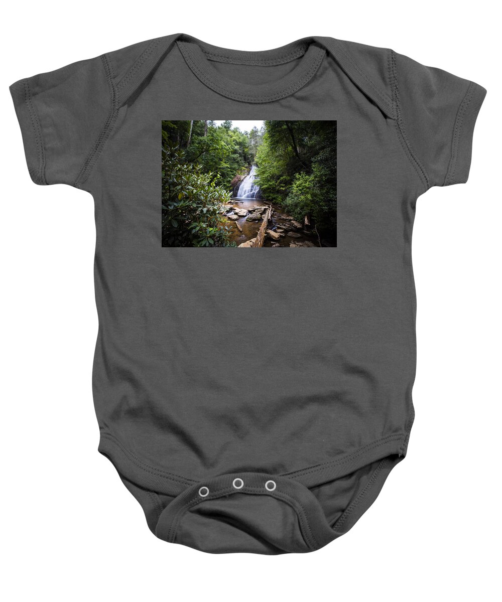 Falls Baby Onesie featuring the photograph Upper Helton Falls by Sean Allen