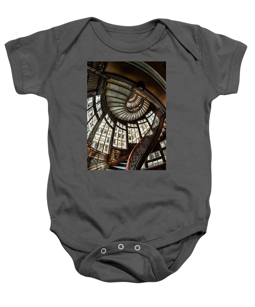 Chicago Baby Onesie featuring the photograph Upstairs by Raf Winterpacht