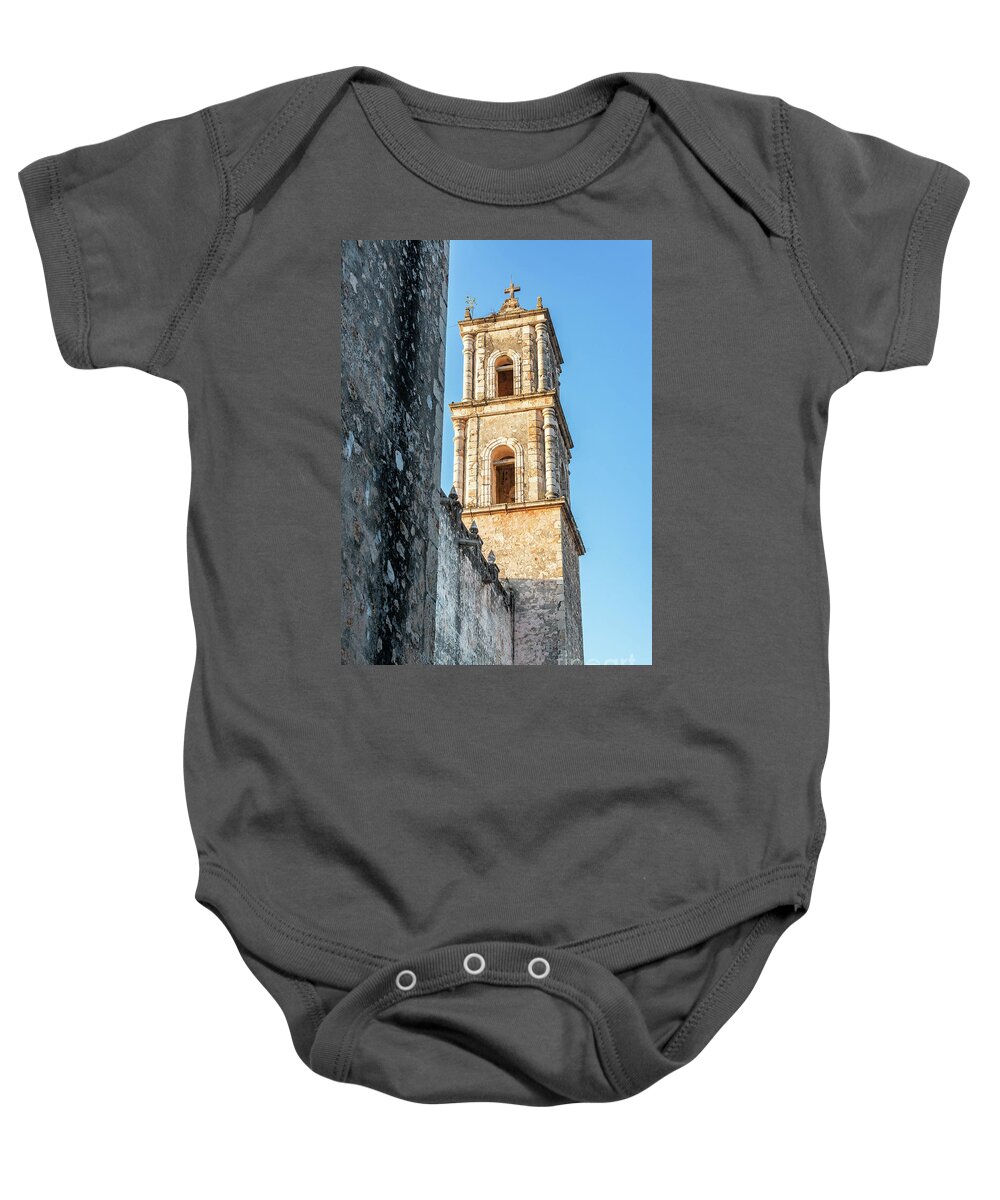 Mexico Baby Onesie featuring the photograph Valladolid Cathedral Spire by Jess Kraft