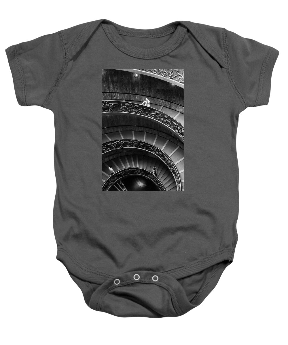  Baby Onesie featuring the digital art Vatican Stairs by Julian Perry