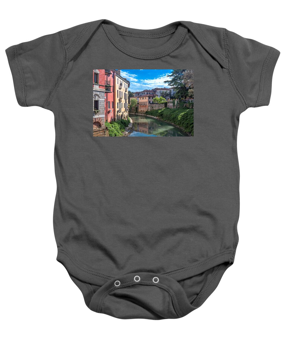 Italy Baby Onesie featuring the photograph Vicenza Riverside by Rich Isaacman