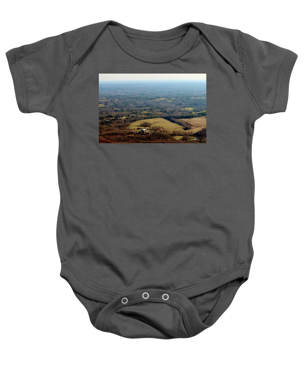 Morrow Mountain Baby Onesie featuring the photograph View From The Top by Cynthia Guinn
