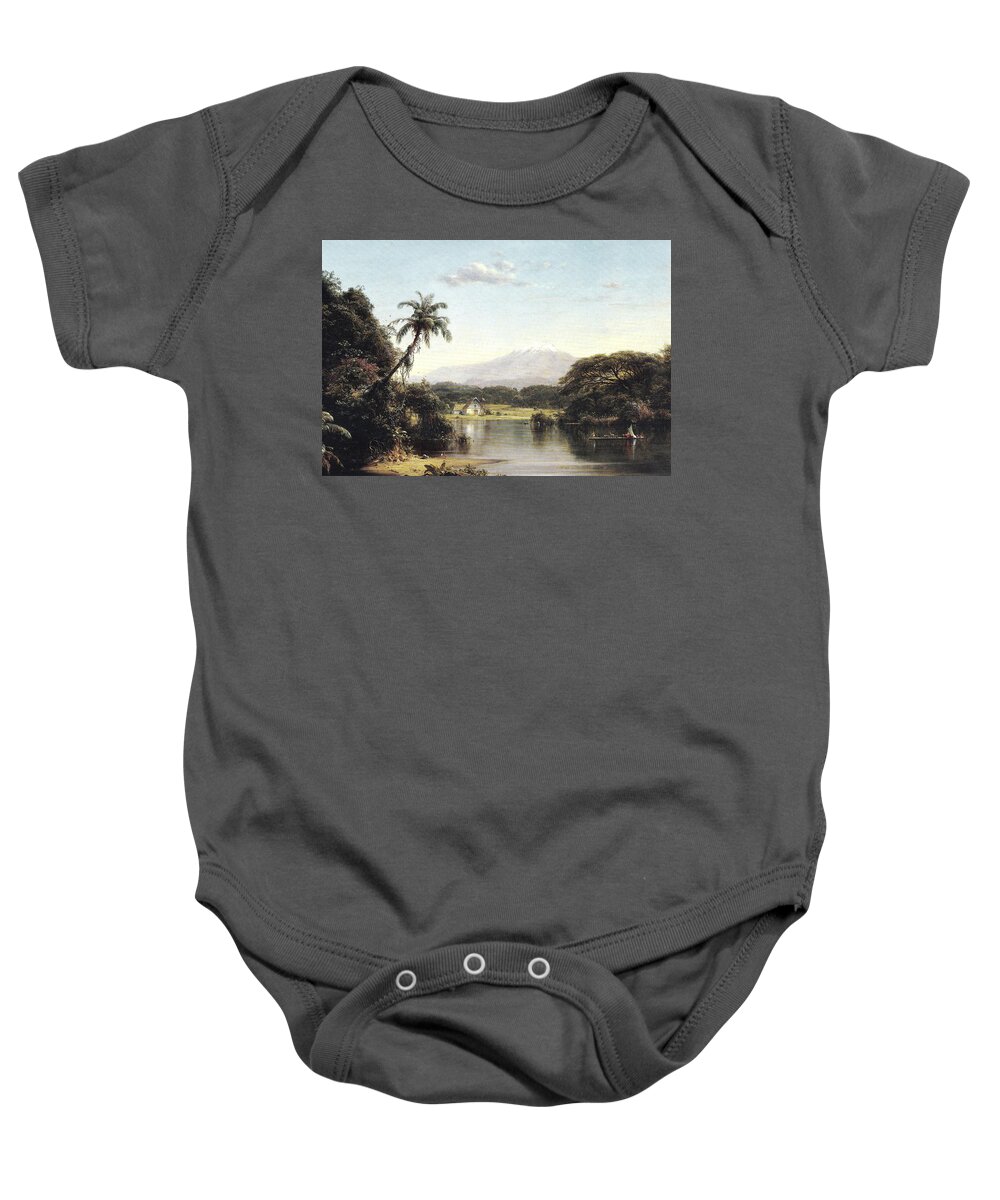 American Baby Onesie featuring the painting View on the Magdalena River by Reynold Jay