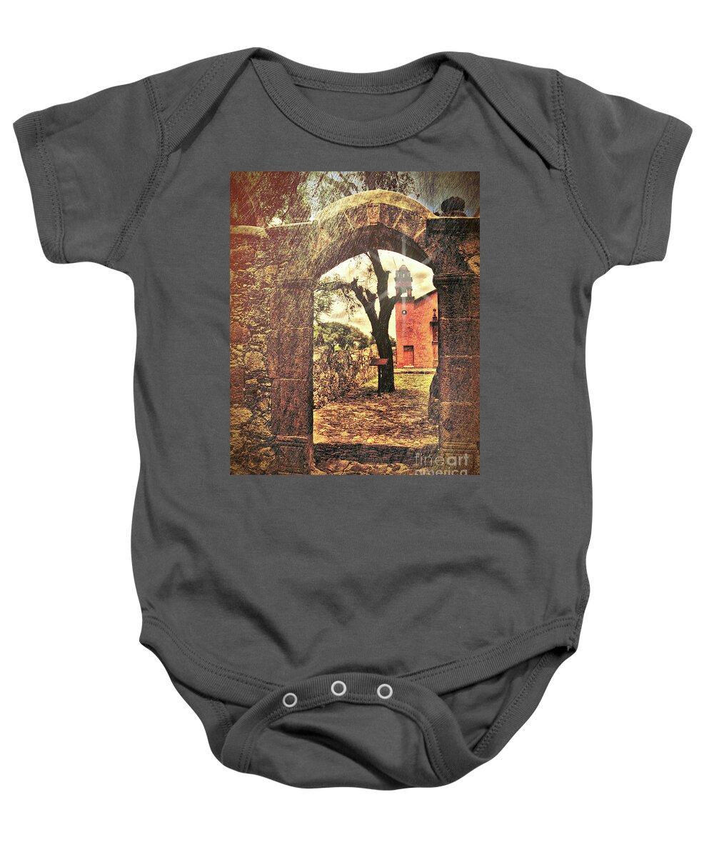 Old Church Baby Onesie featuring the photograph View to the Past by Barry Weiss