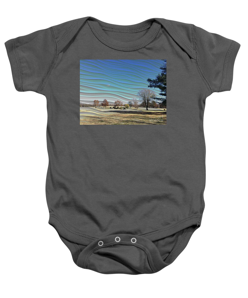 Plains Baby Onesie featuring the photograph Visible Chill by Jenny Revitz Soper