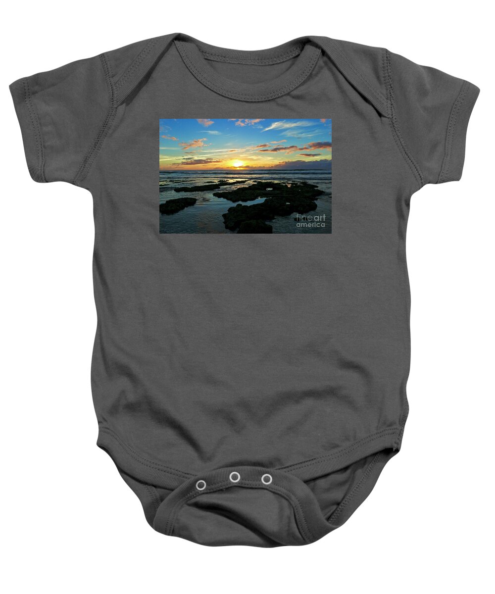 Sunset Baby Onesie featuring the photograph Wai'anae Sunset by Craig Wood