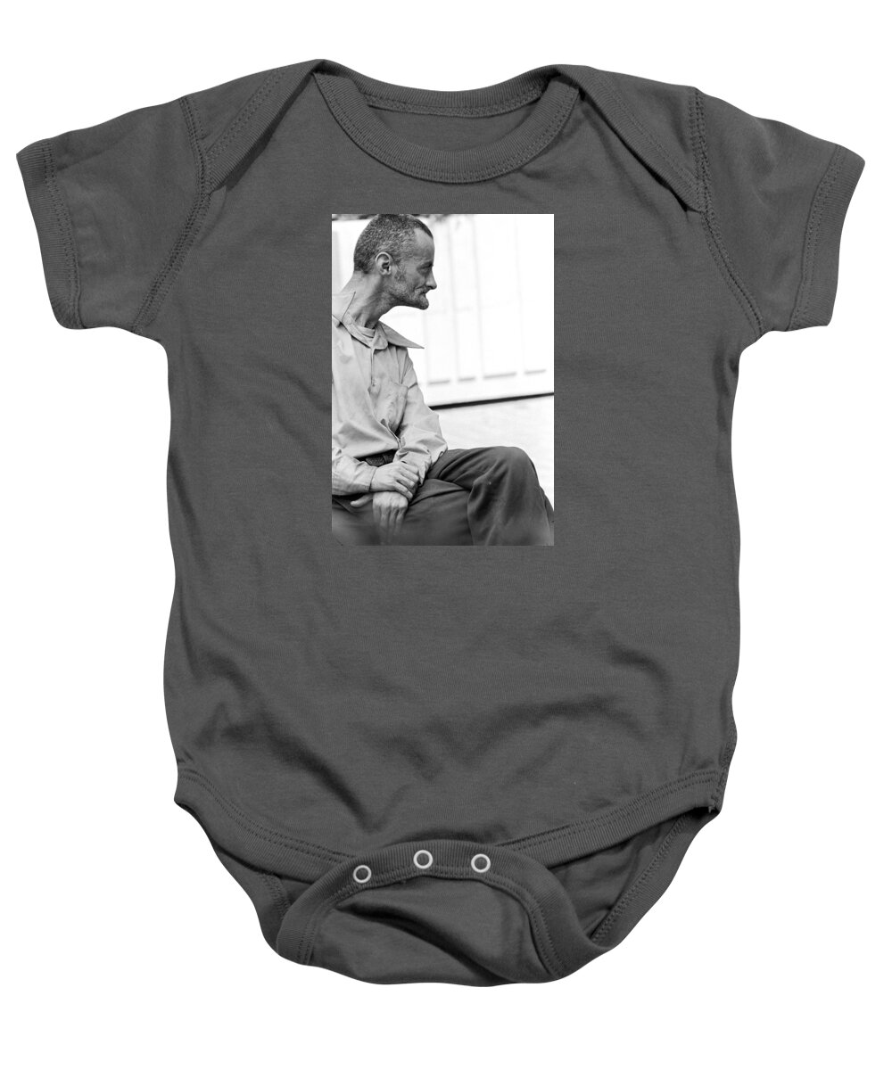 Actions Baby Onesie featuring the photograph Waiting by Mike Evangelist