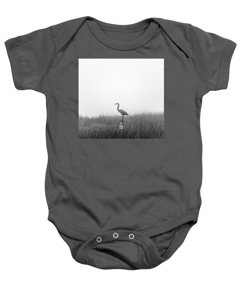 Charleston Baby Onesie featuring the photograph Waiting on the Fog to Clear by Donnie Whitaker