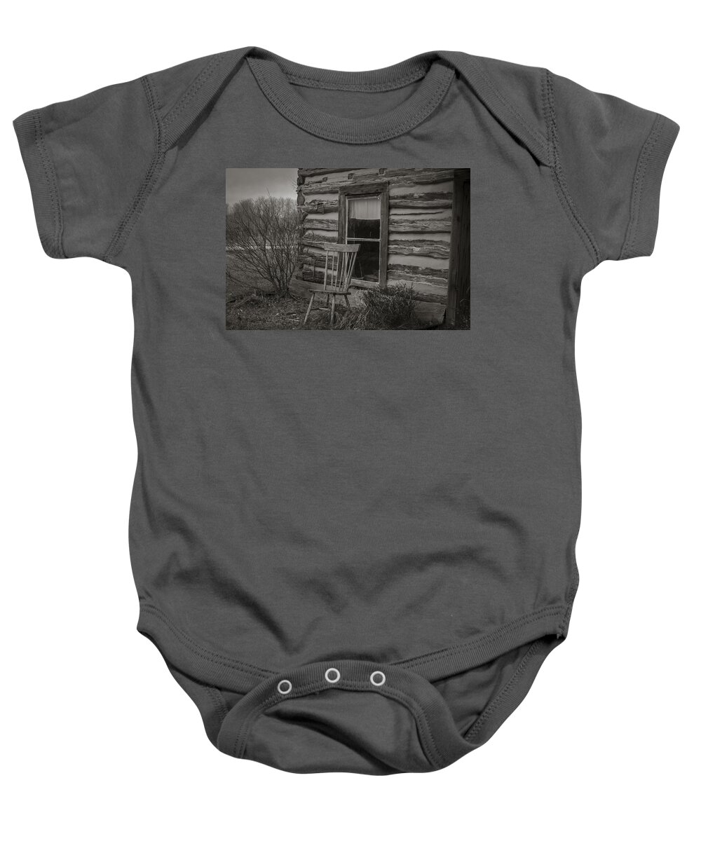 Chair Baby Onesie featuring the photograph Waiting by Steve L'Italien