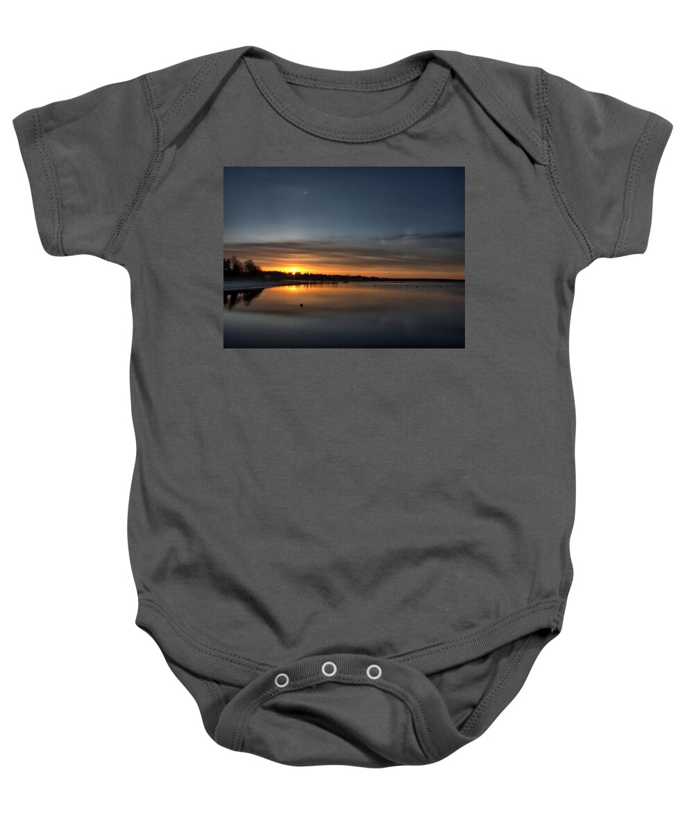 Cape Cod Baby Onesie featuring the photograph Waking To A Cold Sunrise by Bruce Gannon