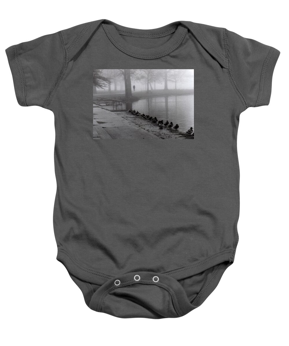Fog Baby Onesie featuring the photograph Walk in the fog by Thomas Pipia
