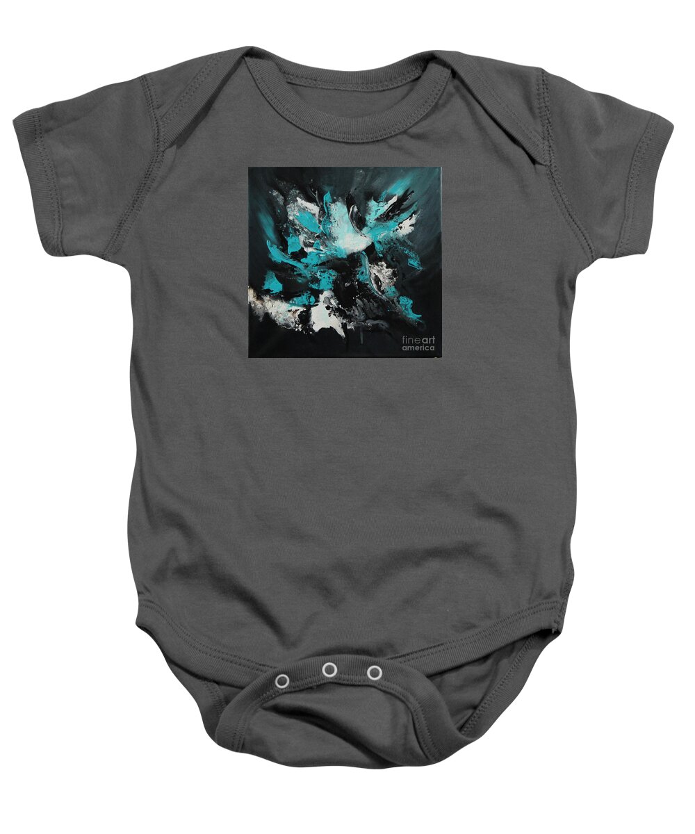 Feather Painting Baby Onesie featuring the painting Walking wave-4 by Preethi Mathialagan