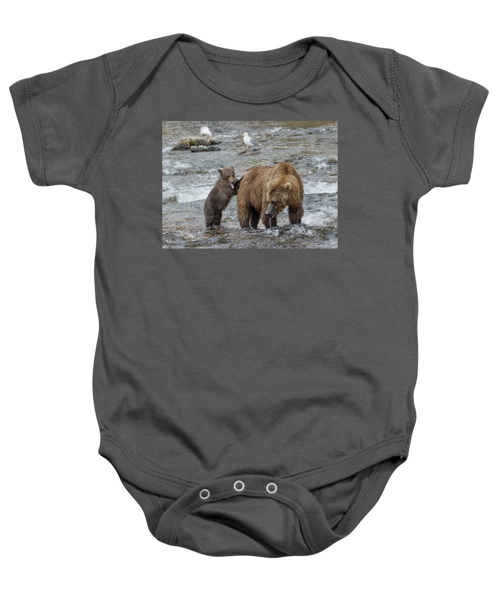 Alaska Baby Onesie featuring the photograph Watching for the Sockeye Salmon by Cheryl Strahl