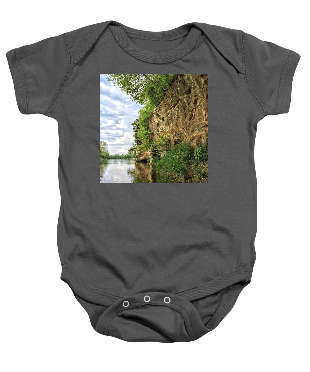 Water Baby Onesie featuring the photograph Water Earth Sky by Nick Heap