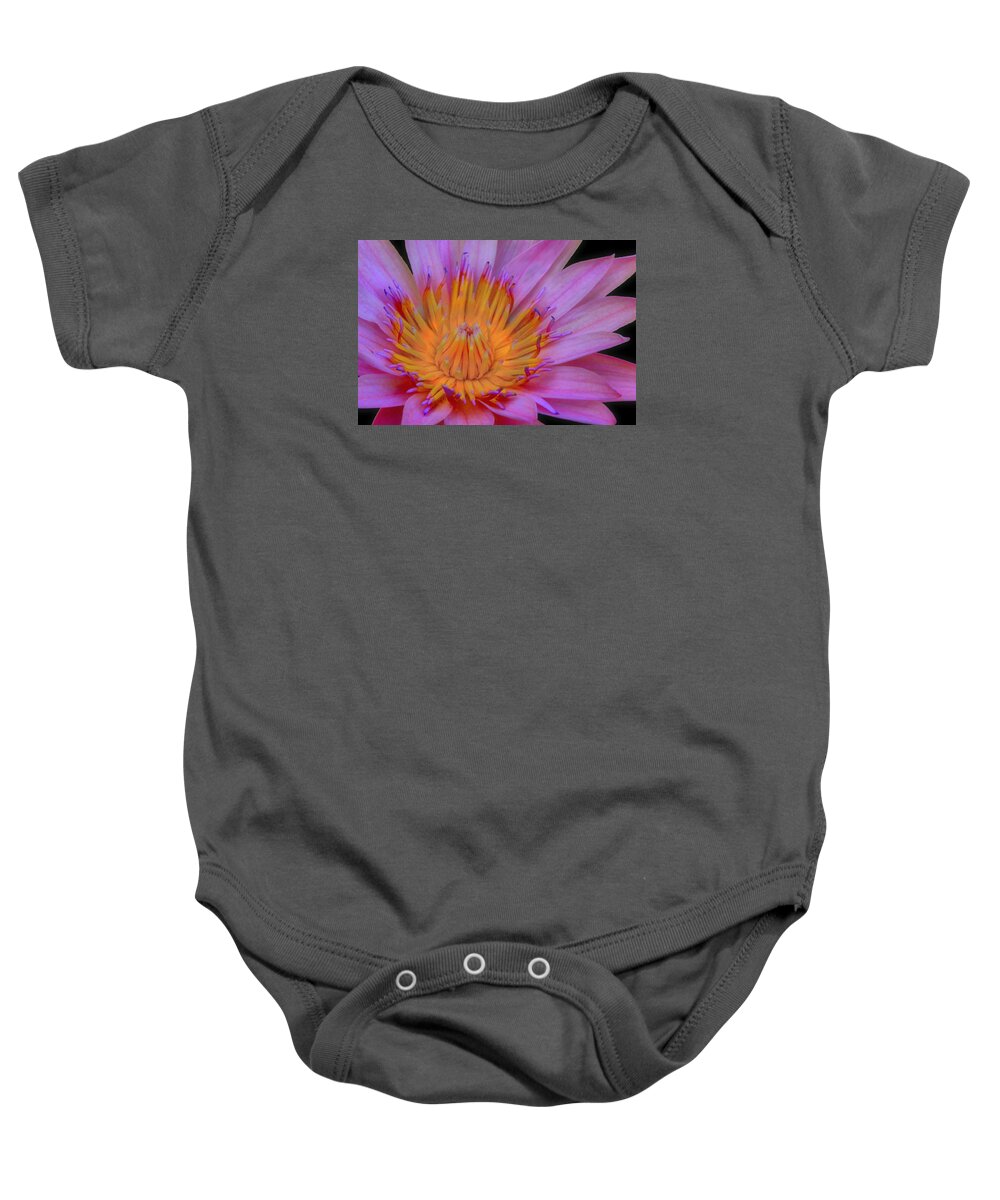 Flower Baby Onesie featuring the photograph Water Lily by DJ Florek