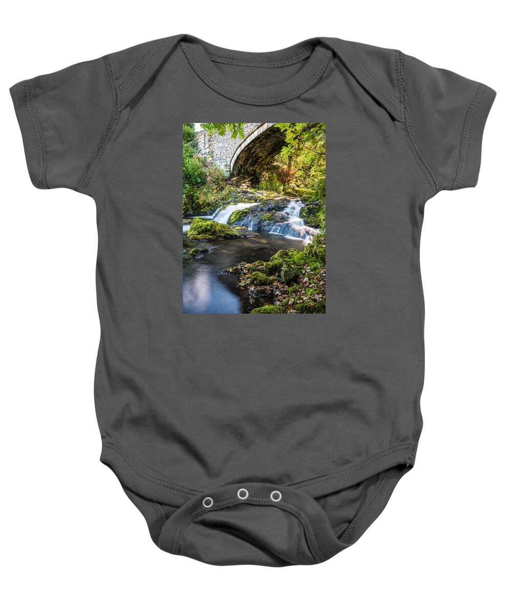 River Baby Onesie featuring the photograph Water under the bridge by Nick Bywater