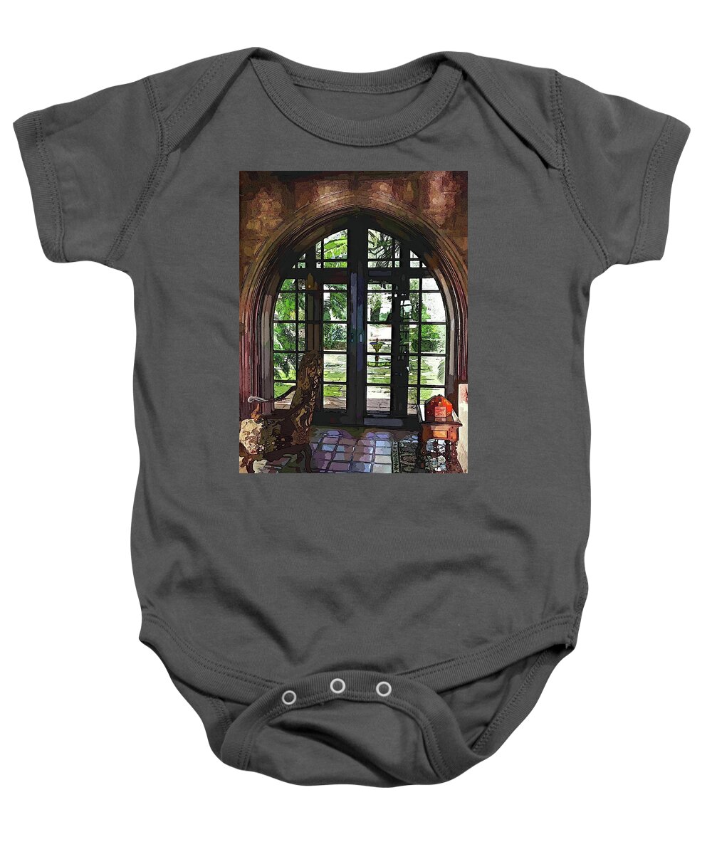 Susan Molnar Baby Onesie featuring the photograph Watercolor View To The Past by Susan Molnar