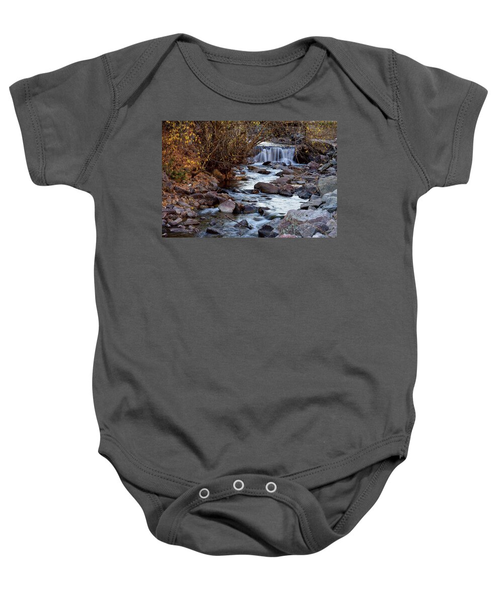 Waterfall Baby Onesie featuring the photograph Waterfall On Beautiful Boulder Creek by James BO Insogna