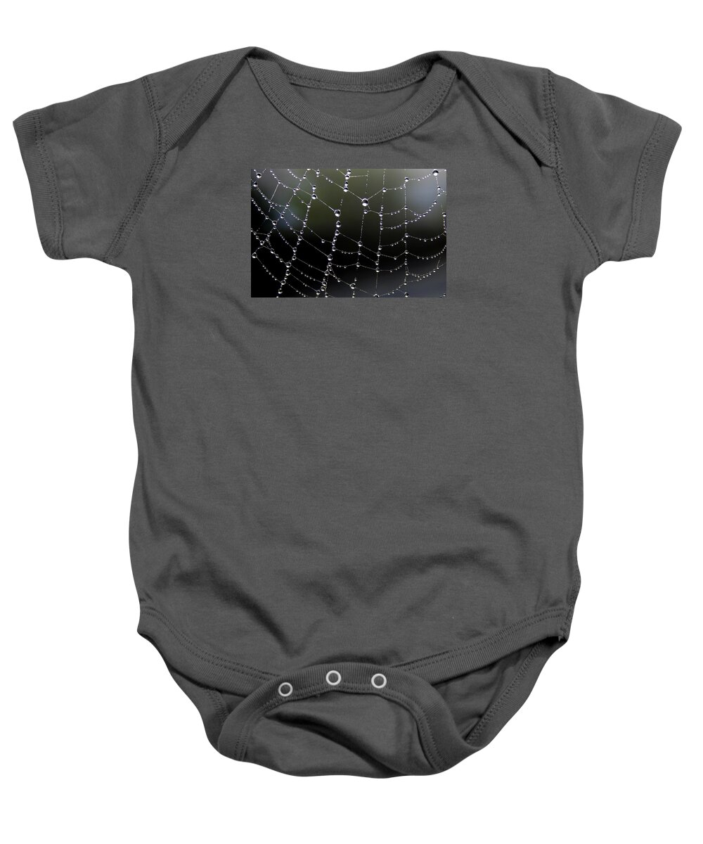 Spider Web Baby Onesie featuring the digital art Web by Julian Perry