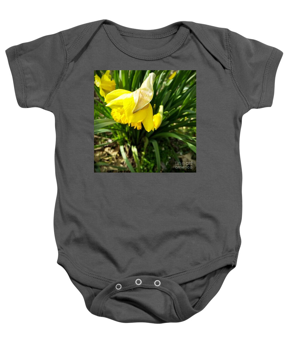Daffodil Baby Onesie featuring the photograph Welcome Spring by Robert Knight