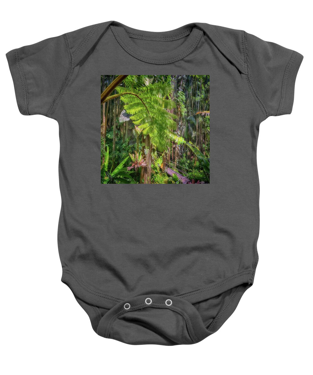 Hawaii Tropical Botanical Garden Baby Onesie featuring the photograph Welcome to the Jungle 2 by Susan Rissi Tregoning