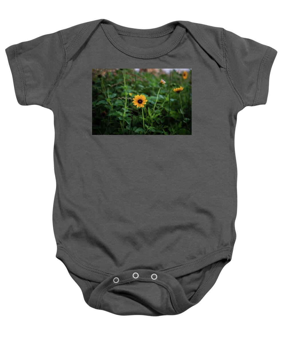 Surfside Beach Baby Onesie featuring the photograph Wild at Hearts and Flowers by Judy Wright Lott