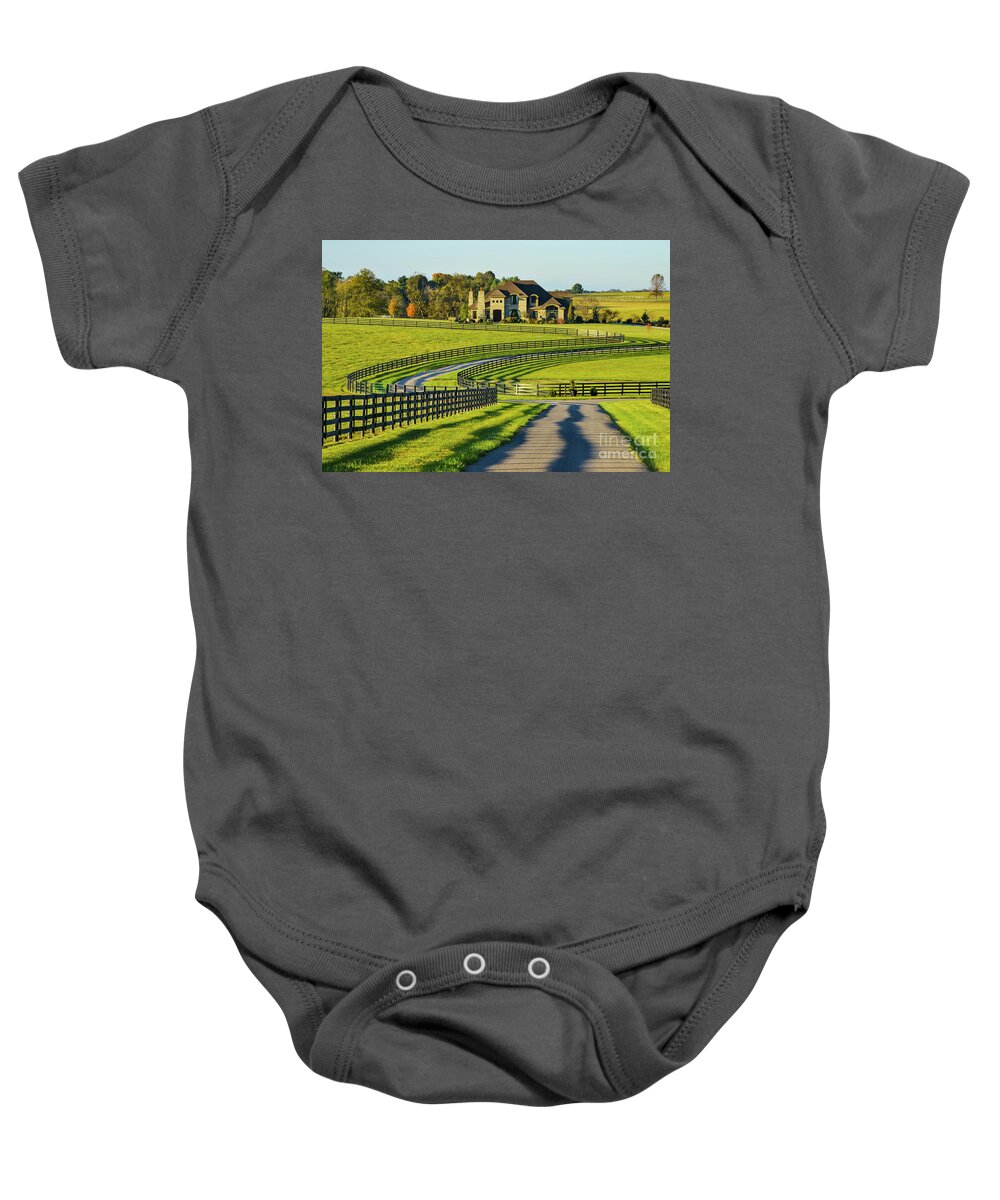 Lexington Baby Onesie featuring the photograph Winding Entrance by Bob Phillips