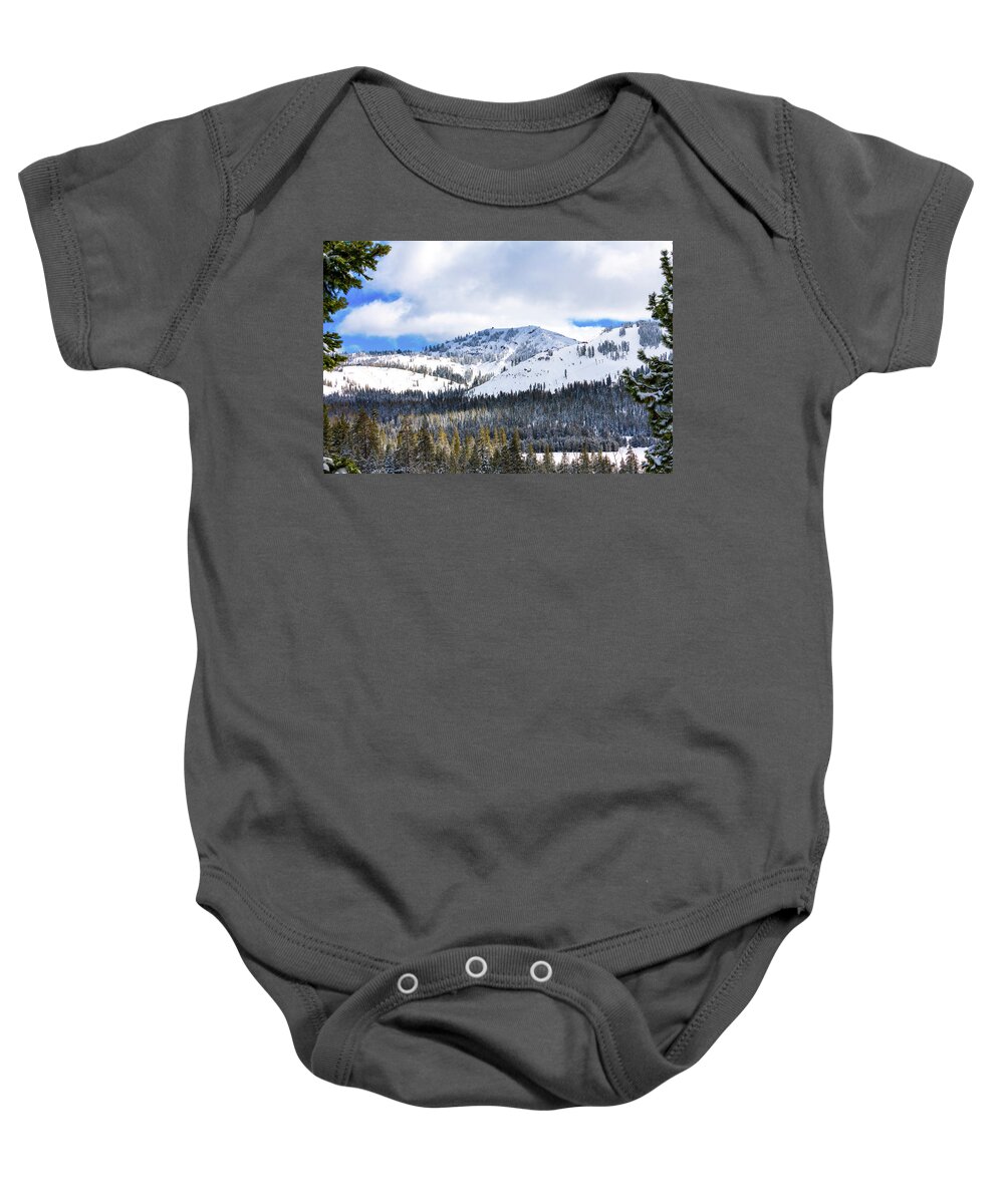 Sierra Nevada Mountains Baby Onesie featuring the photograph Winter Beauty by Jim Thompson