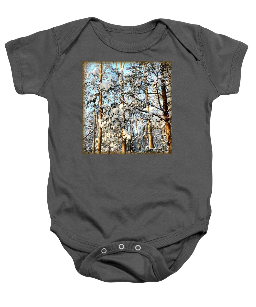 Snow Baby Onesie featuring the photograph Winter In Cosby by Lessandra Grimley