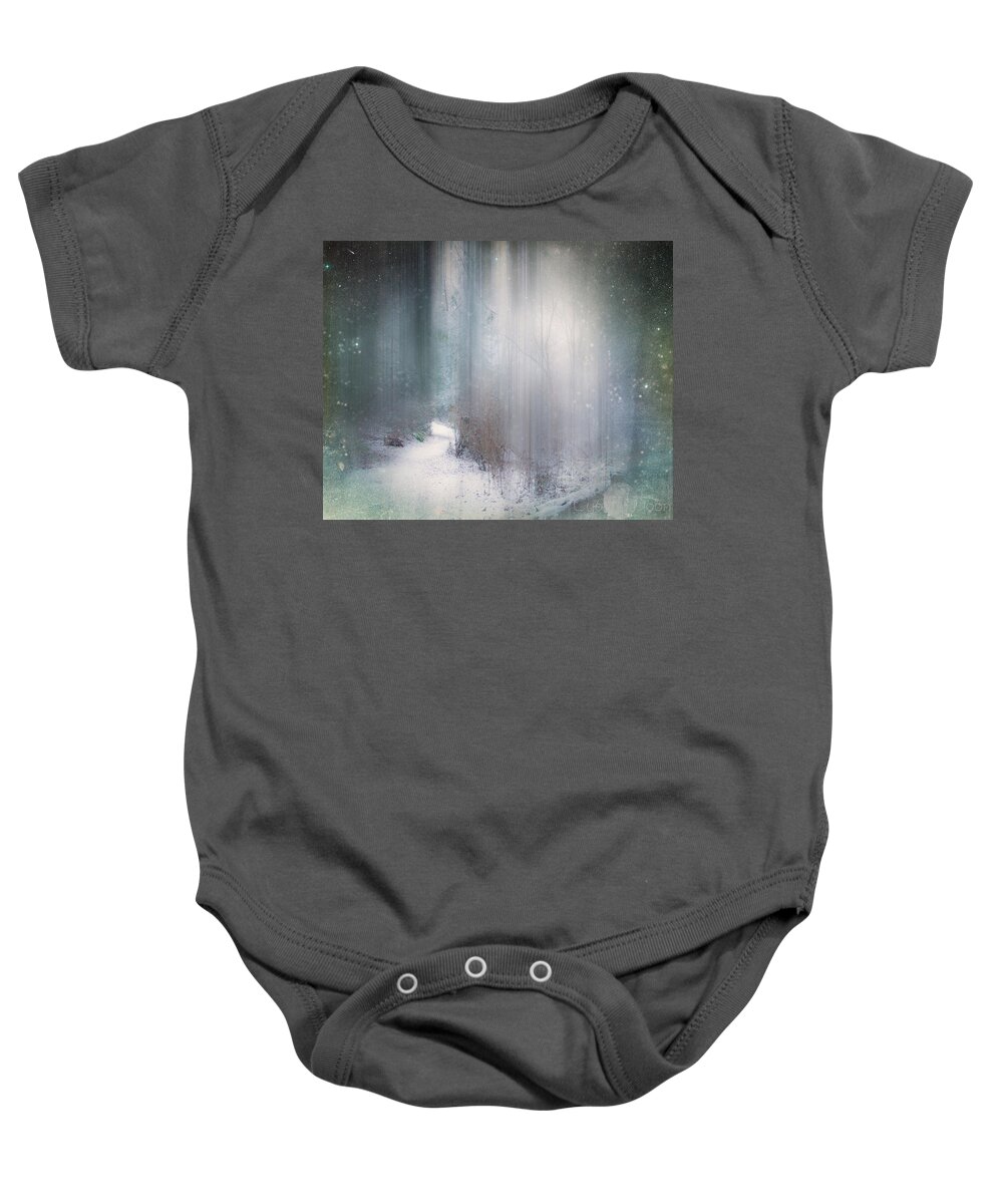  Baby Onesie featuring the photograph Winter Path by Cybele Moon